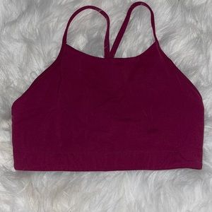 STORI High Neck Sports Bra in Sangria